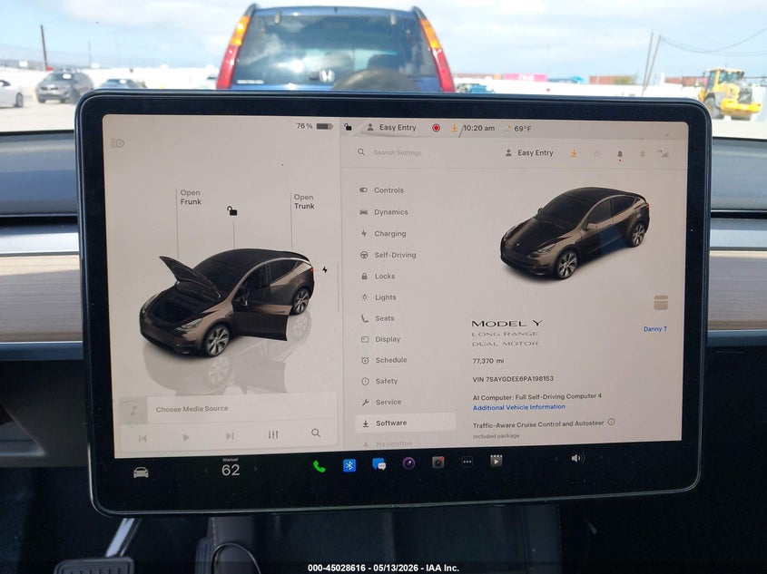 2023 Tesla Model y VIN 7SAYGDEE6PA198153 IAAI salvage auction — REAR END, Salvage (California), sold $11,350 on 2026-07-16 (photo 7)