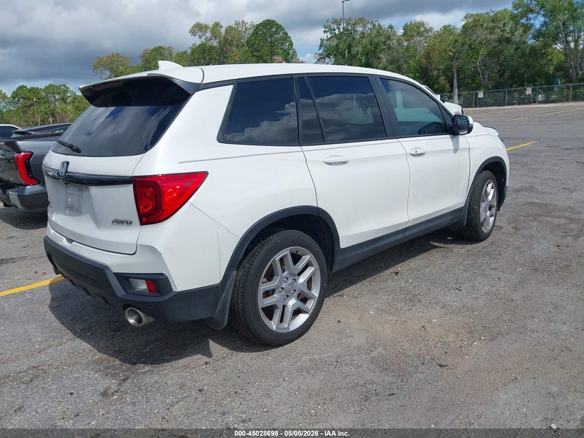 2025 Honda Passport VIN 5FNYF8H5XSB006974 IAAI salvage auction — FRONT END, Rebuildable (Florida), sold $7,200 on 2026-07-13 (photo 4)