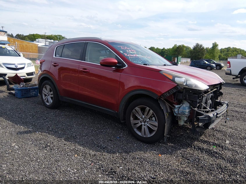 2017 Kia Sportage VIN KNDPM3AC2H7136839 IAAI salvage auction — FRONT END, Salvage Title, sold $825 on 2026-07-28 (photo 1)