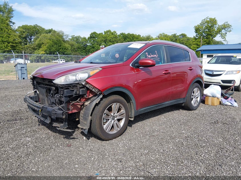 2017 Kia Sportage VIN KNDPM3AC2H7136839 IAAI salvage auction — FRONT END, Salvage Title, sold $825 on 2026-07-28 (photo 2)