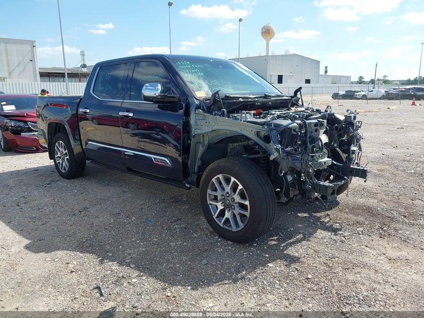 2025 Toyota Tundra VIN 5TFMC5DB9SX098781 IAAI salvage auction — FRONT END, Original (Texas), sold $12,100 on 2026-07-23 (photo 1)