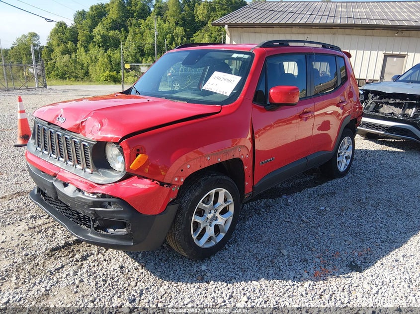 2016 Jeep Renegade VIN ZACCJBBT8GPD93103 IAAI salvage auction — FRONT & REAR, Salvage (Kentucky), sold $250 on 2026-08-11 (photo 2)