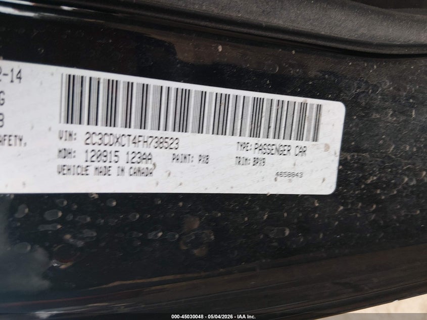 2015 Dodge Charger VIN 2C3CDXCT4FH738523 IAAI salvage auction — REAR END, Salvage (Arizona), sold $3,100 on 2026-07-10 (photo 9)