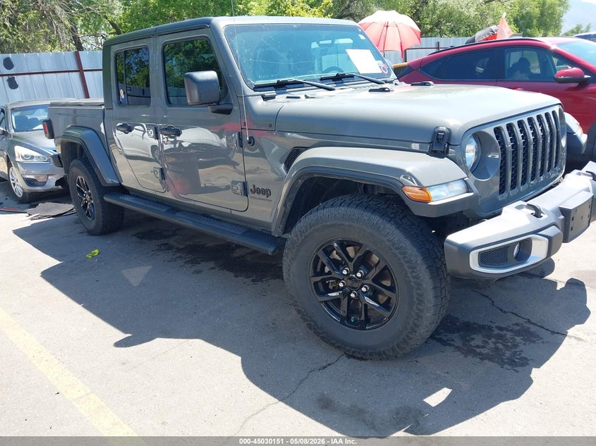 2023 Jeep Gladiator VIN 1C6JJTAG0PL505129 IAAI salvage auction — SIDE, Salvage (Idaho), sold $15,600 on 2026-07-12 (photo 1)
