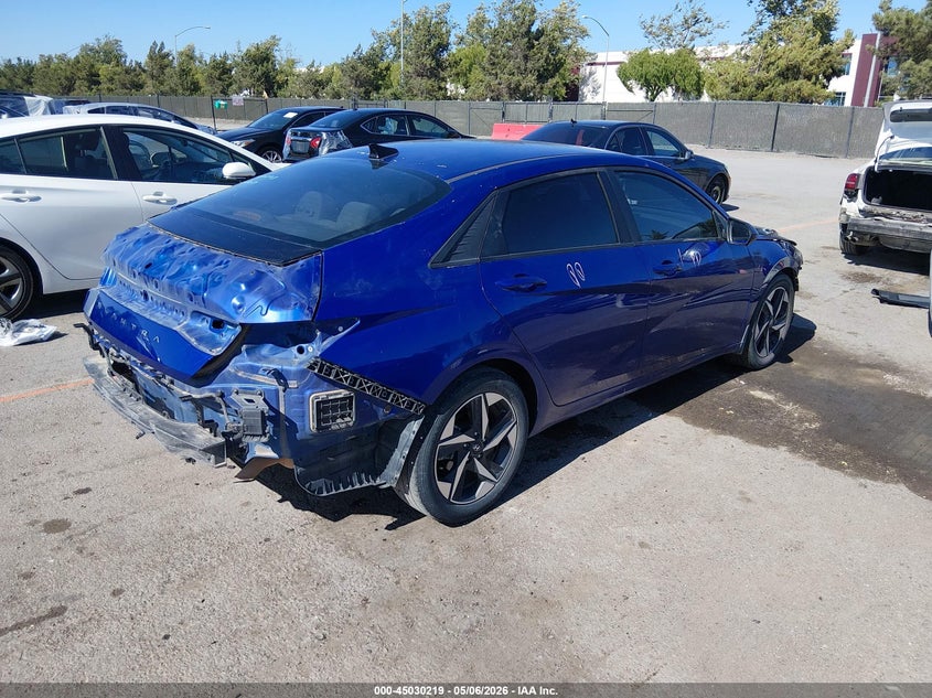 2023 Hyundai Elantra VIN KMHLS4AG5PU411970 IAAI salvage auction — REAR END, Salvage (Arizona), sold $2,900 on 2026-07-19 (photo 4)
