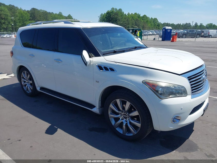 2014 Infiniti Qx80 VIN JN8AZ2NE7E9067664 IAAI salvage auction — VANDALISM, Salvage (North Carolina), sold $1,275 on 2026-07-15 (photo 1)