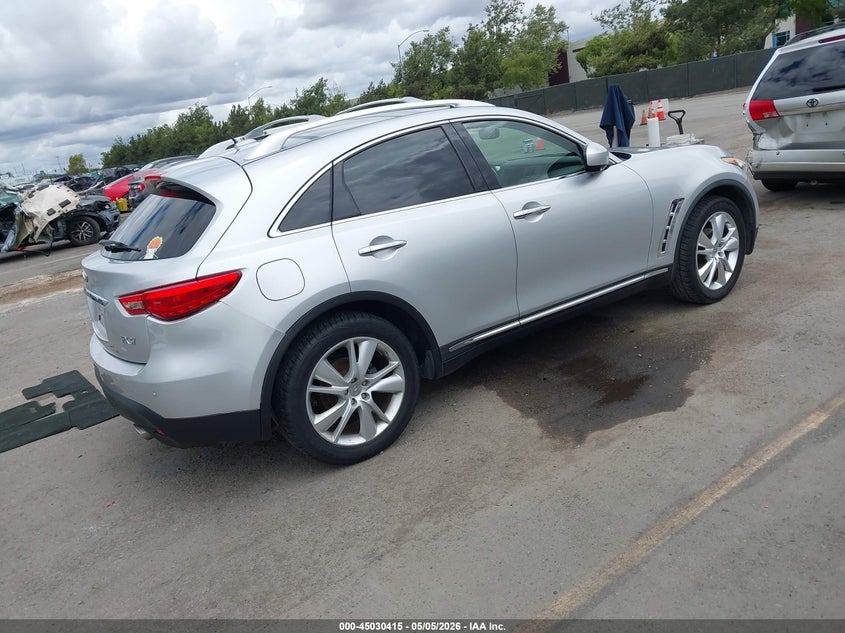 2013 Infiniti Fx VIN JN8CS1MU7DM142259 IAAI salvage auction — REAR END, Salvage (California), sold $3,500 on 2026-07-20 (photo 4)