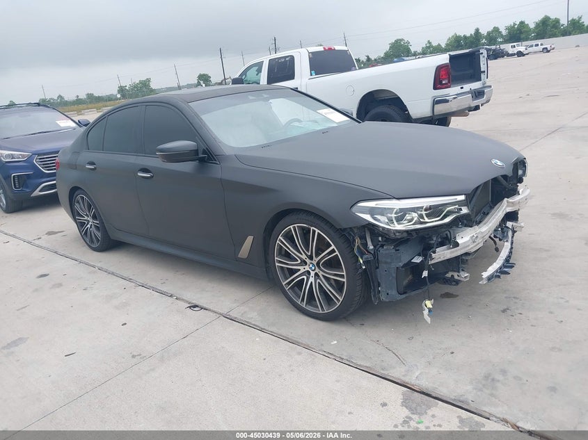 2018 BMW 5er VIN WBAJB9C57JB034949 IAAI salvage auction — FRONT END, Original (Texas), sold $10,100 on 2026-07-24 (photo 1)