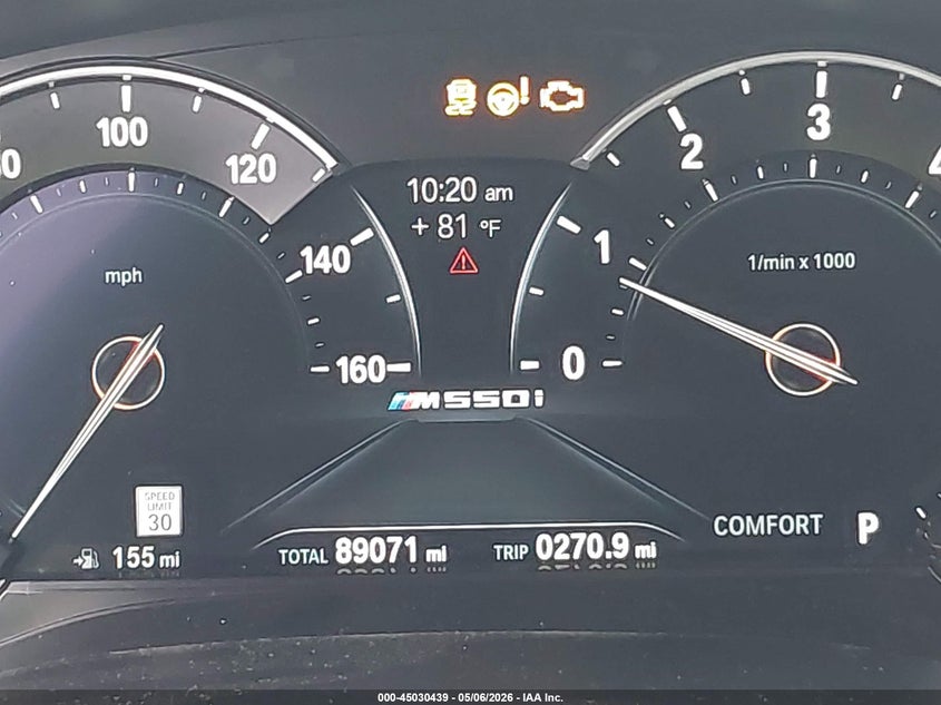 2018 BMW 5er VIN WBAJB9C57JB034949 IAAI salvage auction — FRONT END, Original (Texas), sold $10,100 on 2026-07-24 (photo 7)