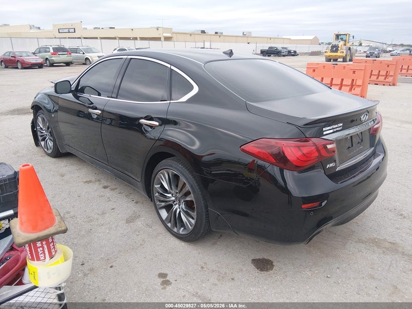 2017 Infiniti Q70 VIN JN1BY1AR6HM770196 IAAI salvage auction — FRONT END, Salvage (Kansas), sold $2,600 on 2026-07-31 (photo 3)