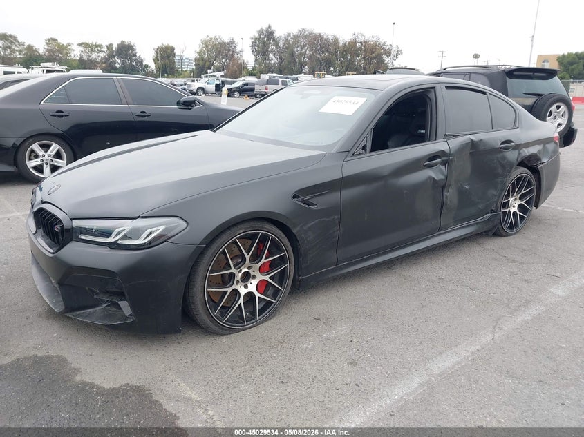 2021 BMW M5 VIN WBS83CH06MCH06521 IAAI salvage auction — LEFT SIDE, Salvage (California), sold $33,000 on 2026-07-06 (photo 2)