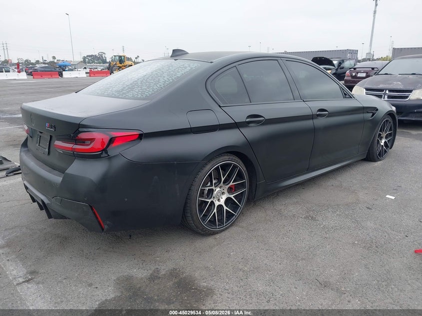 2021 BMW M5 VIN WBS83CH06MCH06521 IAAI salvage auction — LEFT SIDE, Salvage (California), sold $33,000 on 2026-07-06 (photo 4)