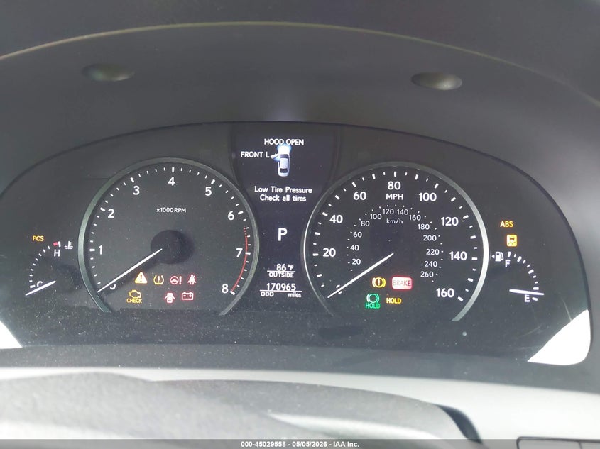 2017 Lexus Ls VIN JTHBL5EF3H5145248 IAAI salvage auction — MECHANICAL, Salvage (Texas), sold $4,850 on 2026-07-08 (photo 7)
