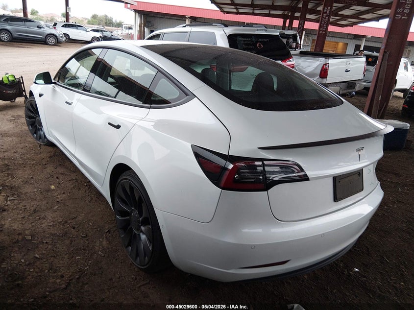 2021 Tesla Model 3 VIN 5YJ3E1EC8MF879360 IAAI salvage auction — RIGHT REAR, Salvage (Arizona), sold $7,300 on 2026-07-09 (photo 3)
