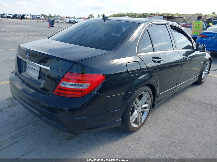 2012 Mercedes-benz C class VIN WDDGF4HB1CR215807 IAAI salvage auction — NORMAL WEAR, Salvage (Texas), sold $450 on 2026-07-30 (photo 4)