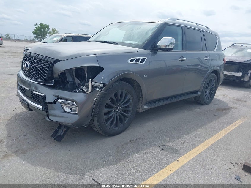 2016 Infiniti Qx80 VIN JN8AZ2NC1G9403049 IAAI salvage auction — LEFT FRONT, Salvage (Iowa), sold $25 on 2026-07-21 (photo 2)