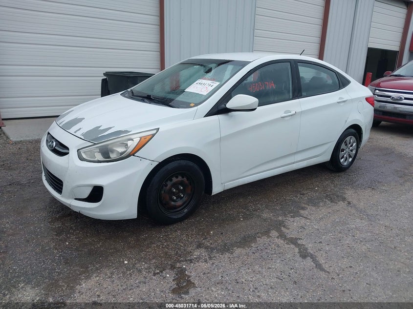 2016 Hyundai Accent VIN KMHCT4AE3GU965357 IAAI salvage auction — FRONT & REAR, Clear (Kansas), sold $425 on 2026-07-24 (photo 2)