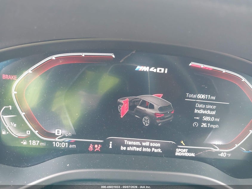 2020 BMW X3 VIN 5UXTY9C06L9D47453 IAAI salvage auction — FRONT END, Salvage (Texas), sold $3,650 on 2026-07-09 (photo 7)