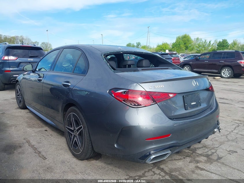 2025 Mercedes-benz C-klasse VIN W1KAF4HB6SR245003 IAAI salvage auction — HAIL, Salvage (Ohio), sold $19,000 on 2026-07-14 (photo 3)