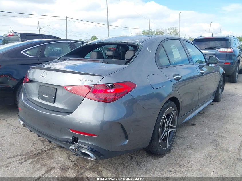 2025 Mercedes-benz C-klasse VIN W1KAF4HB6SR245003 IAAI salvage auction — HAIL, Salvage (Ohio), sold $19,000 on 2026-07-14 (photo 4)