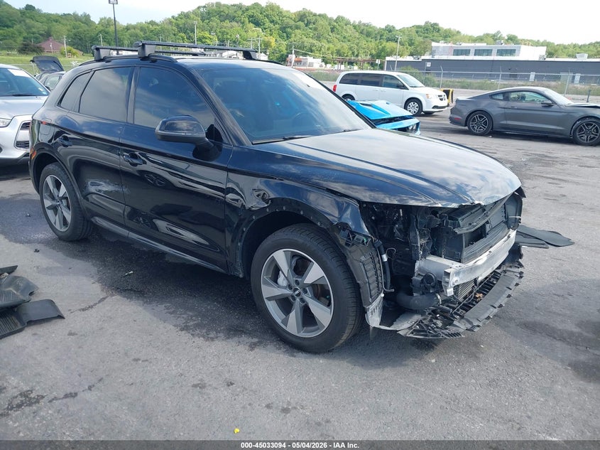 2020 Audi Q5 VIN WA1ANAFY8L2100827 IAAI salvage auction — FRONT END, Salvage (Illinois), sold $9,250 on 2026-07-07 (photo 1)