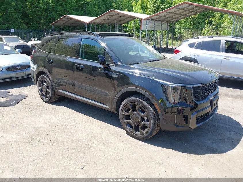 2025 Kia Sorento VIN 5XYRKDJFXSG335971 IAAI salvage auction — LEFT SIDE, Salvage - Greater Than 75% (Maryland), sold $12,050 on 2026-07-14 (photo 1)