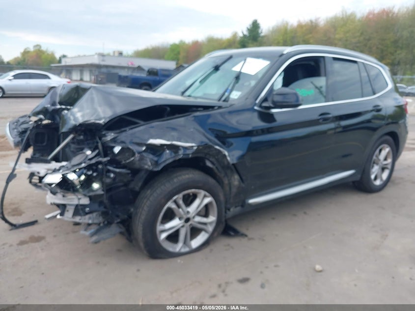 2021 BMW X3 VIN 5UXTY5C04M9G61225 IAAI salvage auction — FRONT END, Salvage (Idaho), sold $3,950 on 2026-07-09 (photo 2)