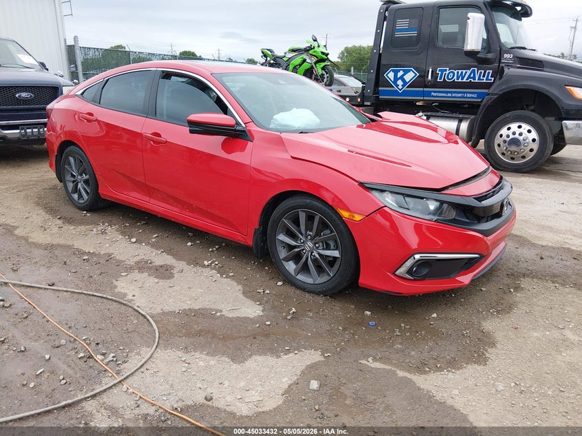 2020 Honda Civic VIN 2HGFC1F3XLH680287 IAAI salvage auction — LEFT FRONT, Salvage (Louisiana), sold $4,050 on 2026-07-31 (photo 1)