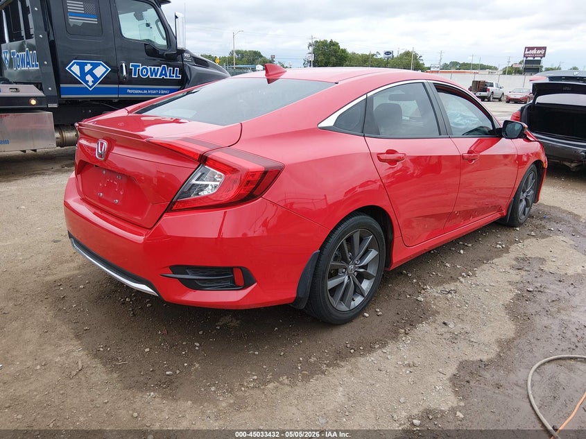 2020 Honda Civic VIN 2HGFC1F3XLH680287 IAAI salvage auction — LEFT FRONT, Salvage (Louisiana), sold $4,050 on 2026-07-31 (photo 4)