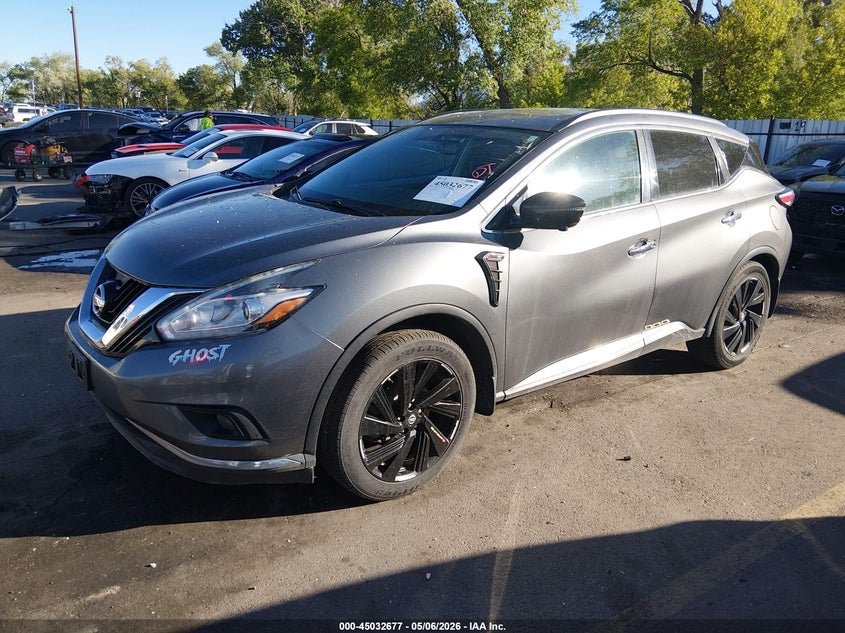 2017 Nissan Murano VIN 5N1AZ2MH4HN140312 IAAI salvage auction — RIGHT FRONT, Clear (Wyoming), sold $2,550 on 2026-07-09 (photo 2)