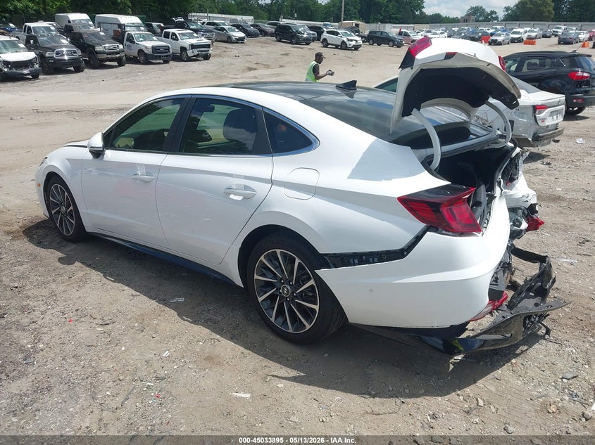 2023 Hyundai Sonata VIN KMHL34J27PA313610 IAAI salvage auction — REAR END, Salvage (Georgia), sold $8,025 on 2026-07-08 (photo 3)