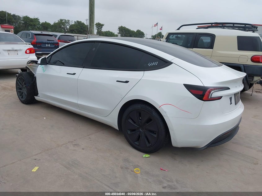 2024 Tesla Model 3 VIN 5YJ3E1EA3RF728786 IAAI salvage auction — LEFT FRONT, Original (Texas), sold $14,250 on 2026-07-09 (photo 3)