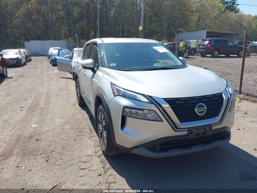 2021 Nissan Rogue VIN JN8AT3BB9MW206842 IAAI salvage auction — RIGHT FRONT, Salvage (Massachusetts), sold $6,800 on 2026-07-09 (photo 1)