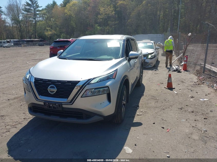 2021 Nissan Rogue VIN JN8AT3BB9MW206842 IAAI salvage auction — RIGHT FRONT, Salvage (Massachusetts), sold $6,800 on 2026-07-09 (photo 2)