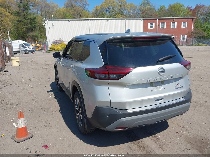2021 Nissan Rogue VIN JN8AT3BB9MW206842 IAAI salvage auction — RIGHT FRONT, Salvage (Massachusetts), sold $6,800 on 2026-07-09 (photo 3)