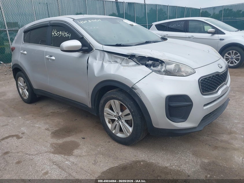 2017 Kia Sportage VIN KNDPM3AC2H7108183 IAAI salvage auction — REAR END, Salvage Title, sold $2,250 on 2026-07-07 (photo 1)