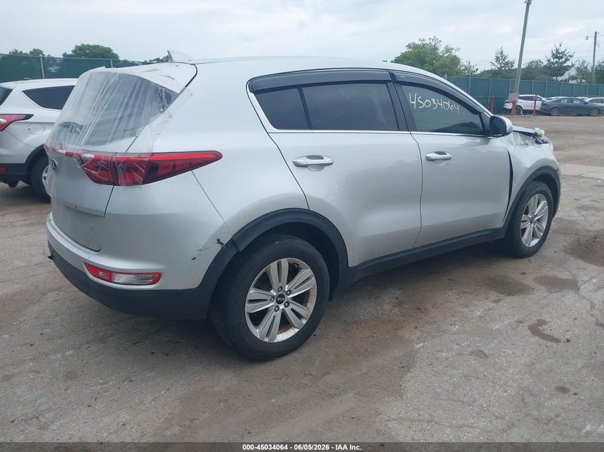 2017 Kia Sportage VIN KNDPM3AC2H7108183 IAAI salvage auction — REAR END, Salvage Title, sold $2,250 on 2026-07-07 (photo 4)