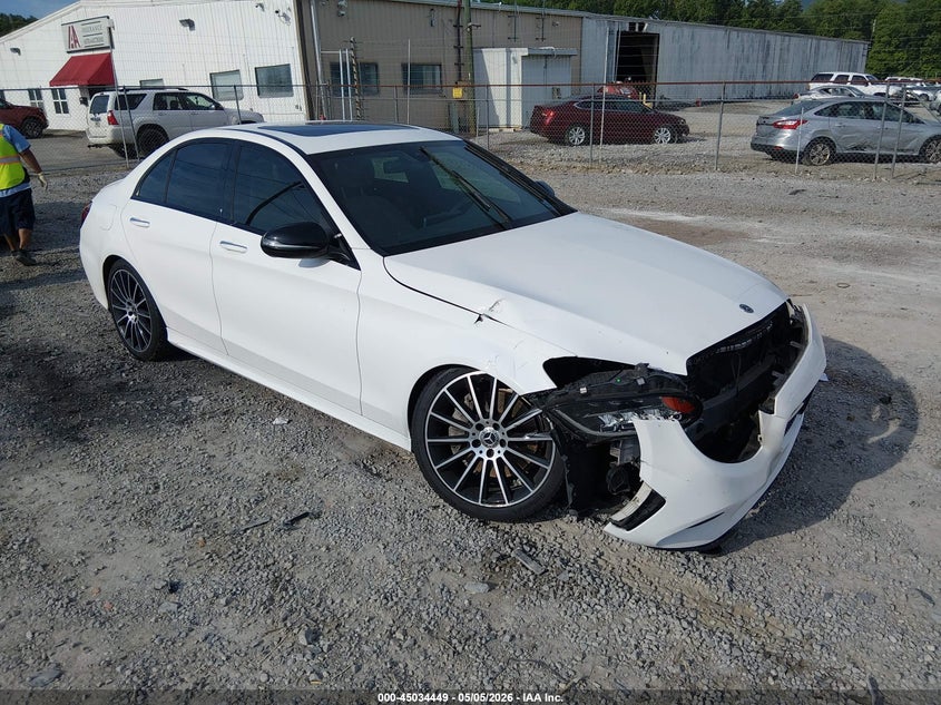 2019 Mercedes-benz C-klasse VIN 55SWF8DB4KU288692 IAAI salvage auction — FRONT END, Clear (Tennessee), sold $8,000 on 2026-07-11 (photo 1)