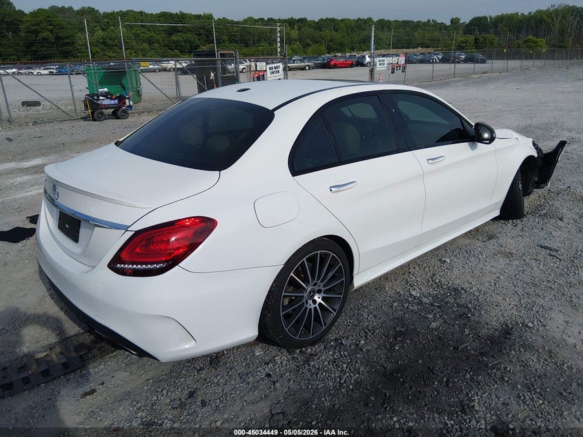 2019 Mercedes-benz C-klasse VIN 55SWF8DB4KU288692 IAAI salvage auction — FRONT END, Clear (Tennessee), sold $8,000 on 2026-07-11 (photo 4)