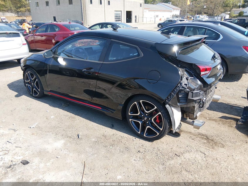 2022 Hyundai Veloster VIN KMHT36AH5NU014855 IAAI salvage auction — FRONT & REAR, Salvage (Massachusetts), sold $25 on 2026-07-09 (photo 3)