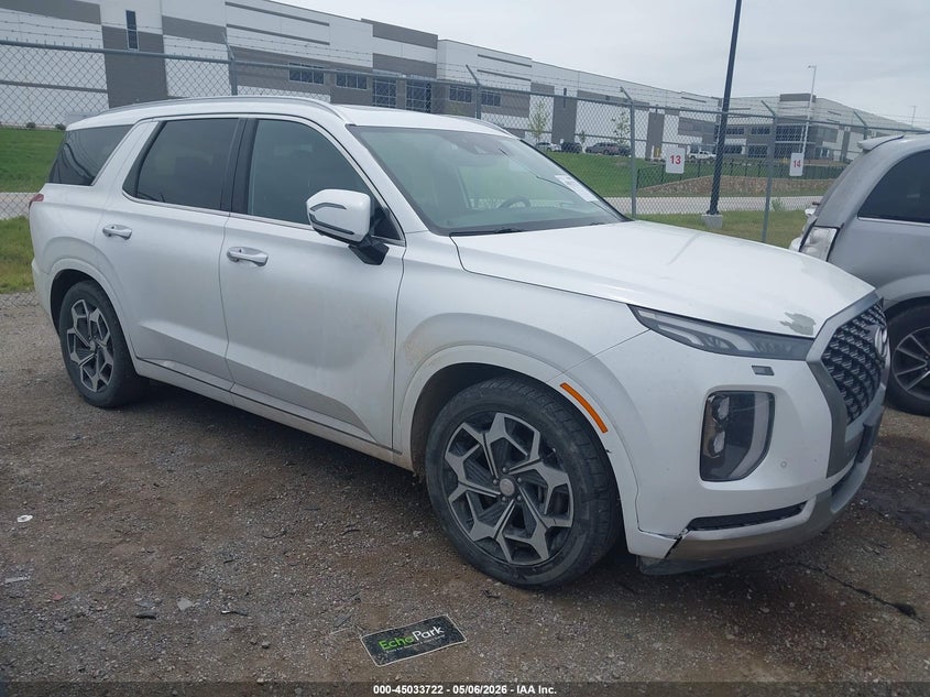 2022 Hyundai Palisade VIN KM8R74HE4NU387478 IAAI salvage auction — STORM DAMAGE, Original (Texas), sold $10,200 on 2026-07-14 (photo 1)