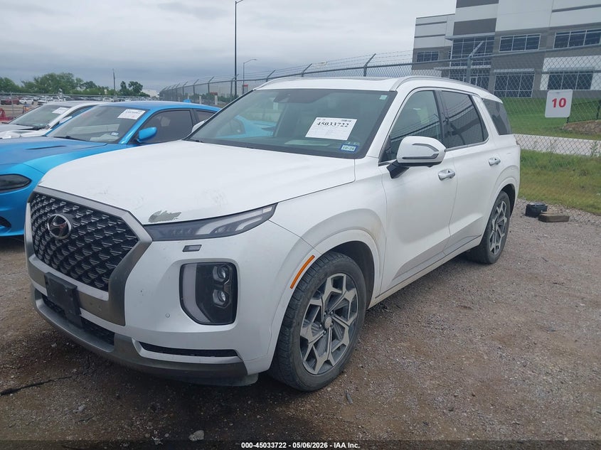 2022 Hyundai Palisade VIN KM8R74HE4NU387478 IAAI salvage auction — STORM DAMAGE, Original (Texas), sold $10,200 on 2026-07-14 (photo 2)