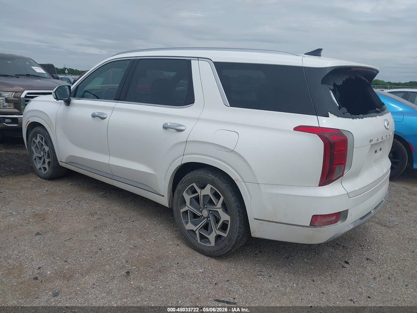 2022 Hyundai Palisade VIN KM8R74HE4NU387478 IAAI salvage auction — STORM DAMAGE, Original (Texas), sold $10,200 on 2026-07-14 (photo 3)