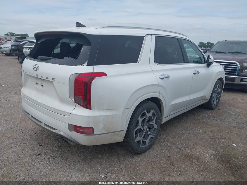 2022 Hyundai Palisade VIN KM8R74HE4NU387478 IAAI salvage auction — STORM DAMAGE, Original (Texas), sold $10,200 on 2026-07-14 (photo 4)