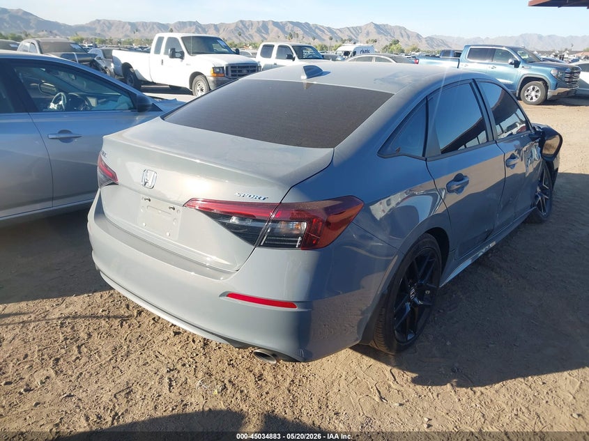 2025 Honda Civic VIN 2HGFE2F51SH554223 IAAI salvage auction — UNKNOWN, Salvage (Arizona), sold $7,100 on 2026-07-28 (photo 4)