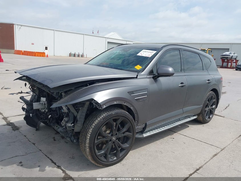 2022 Genesis Gv80 VIN KMUHCESC3NU094046 IAAI salvage auction — FRONT & REAR, Original (Texas), sold $9,300 on 2026-07-15 (photo 2)