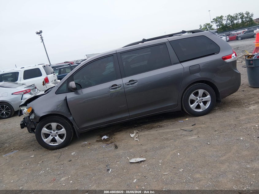 2014 Toyota Sienna VIN 5TDKK3DC3ES447158 IAAI salvage auction — FRONT END, Salvage (Tennessee), sold $800 on 2026-07-23 (photo 2)