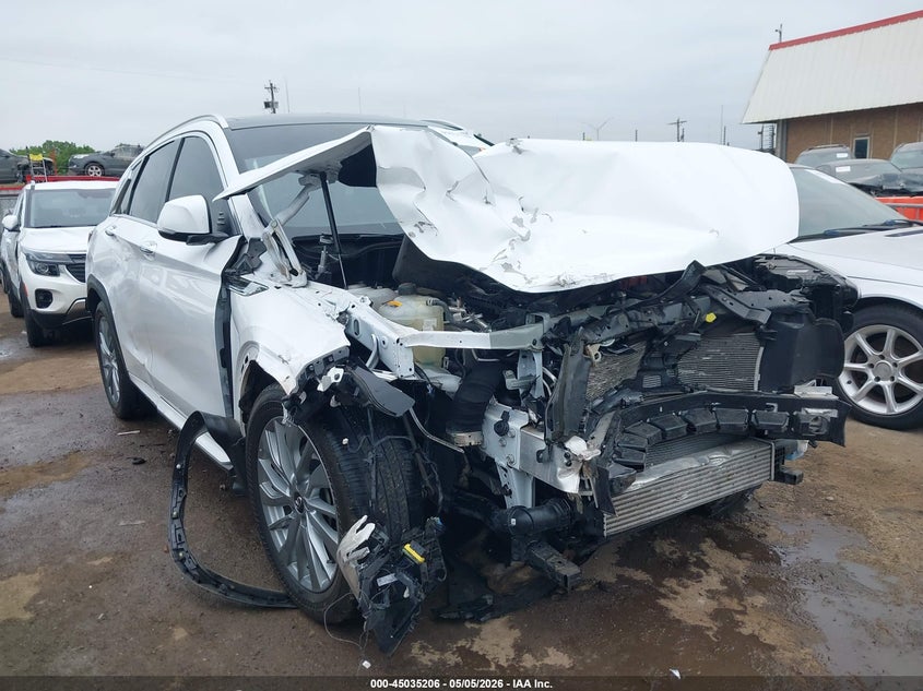 2025 Infiniti Qx50 VIN 3PCAJ5BB7SF101988 IAAI salvage auction — FRONT END, Salvage Title, sold $9,025 on 2026-07-22 (photo 1)