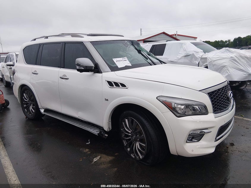 2017 Infiniti Qx80 VIN JN8AZ2NEXH9156889 IAAI salvage auction — ROLLOVER, Salvage (North Carolina), sold $2,150 on 2026-07-08 (photo 1)