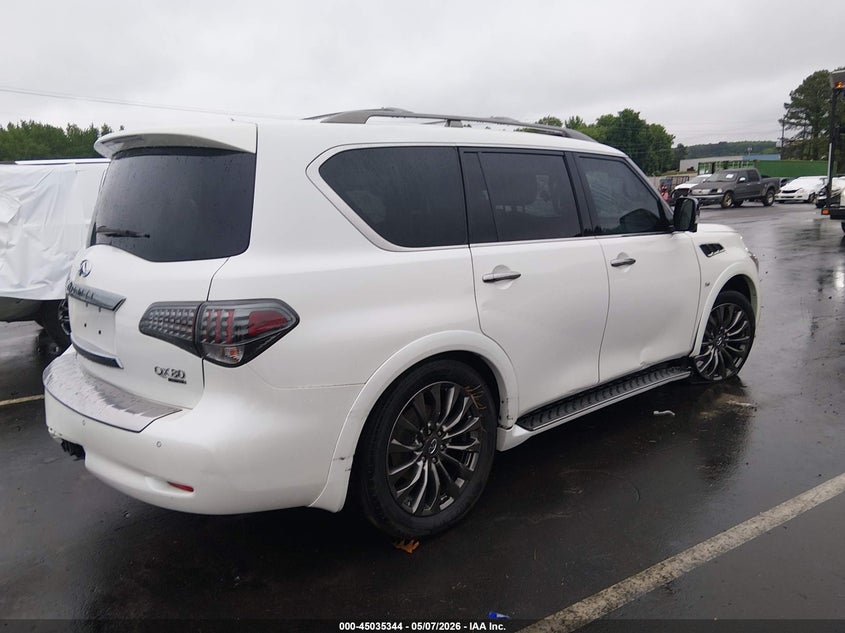 2017 Infiniti Qx80 VIN JN8AZ2NEXH9156889 IAAI salvage auction — ROLLOVER, Salvage (North Carolina), sold $2,150 on 2026-07-08 (photo 4)